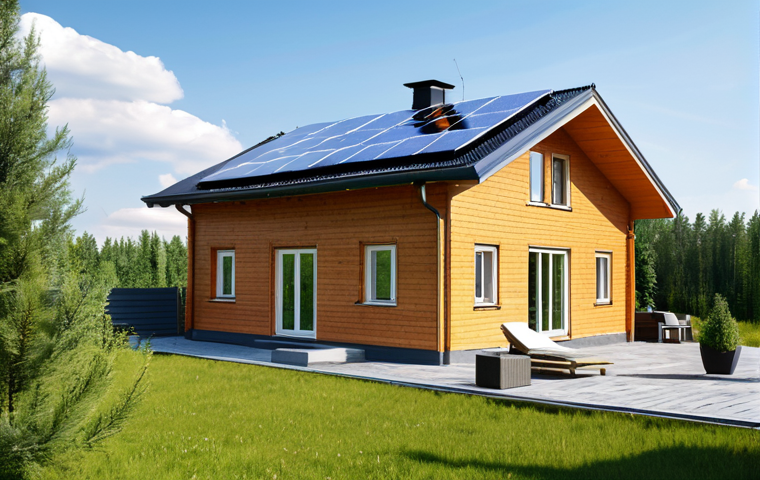 Smart Solar Home**
"A modern, comfortable dacha (country house) near Moscow, fully equipped with solar panels on the roof. The garden is well-maintained. Inside, a family is gathered in the living room, enjoying the view through large windows. The scene is bathed in warm, natural light. Smart home devices are subtly visible. Fully clothed family, appropriate content, safe for work, professional, modest, perfect anatomy, correct proportions, natural pose, high-quality rendering."
**