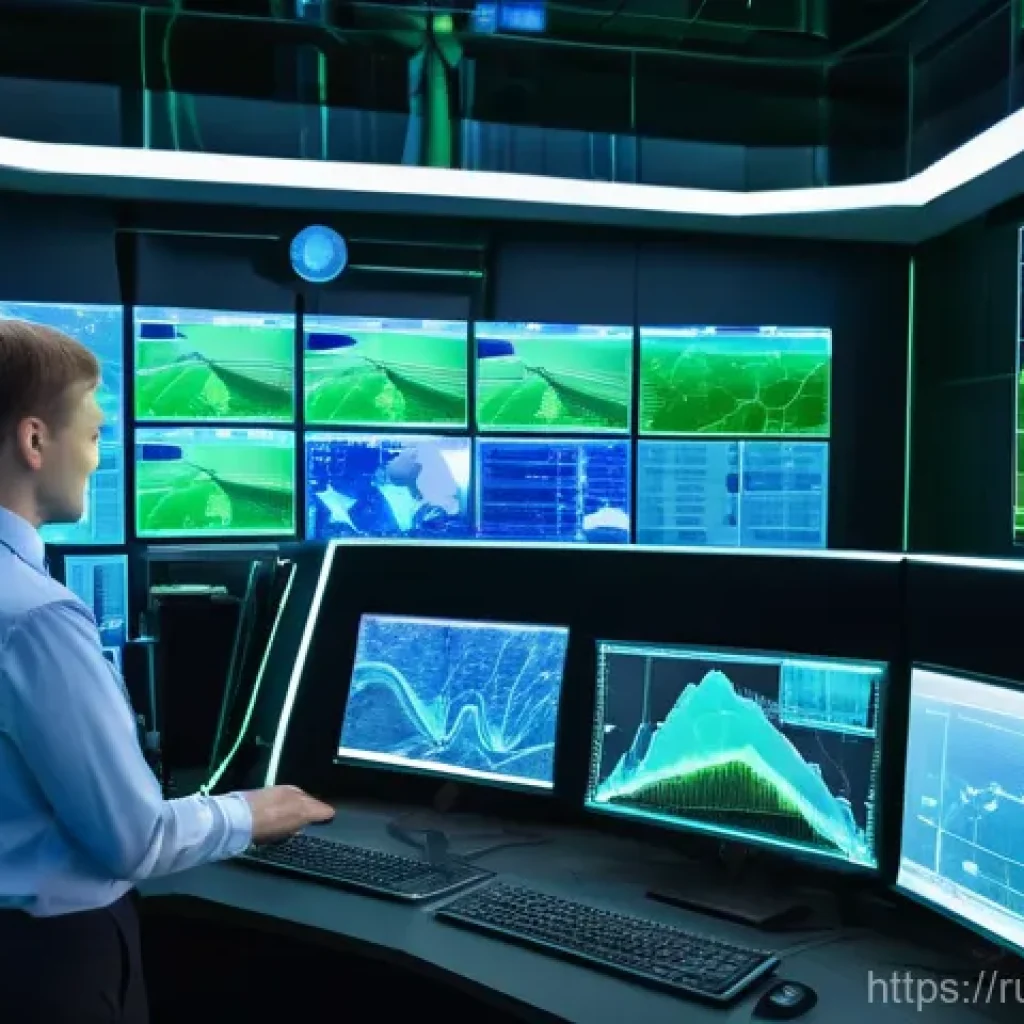 에너지 기술의 디지털 전환 - **Prompt 1: The Smart Grid Nerve Center of Russia**
    "A wide, panoramic shot of a futuristic cont...