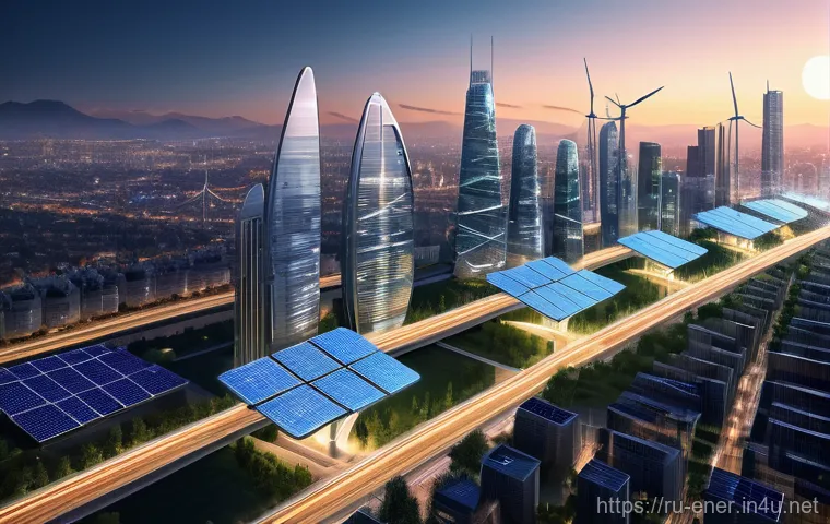 에너지기술자의 근무환경 변화 - **Prompt: The Visionary Energy Engineer in a High-Tech Control Center**
    "A vibrant, wide-angle s...